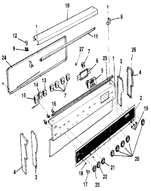 Kenmore 6289468894 control panel diagram