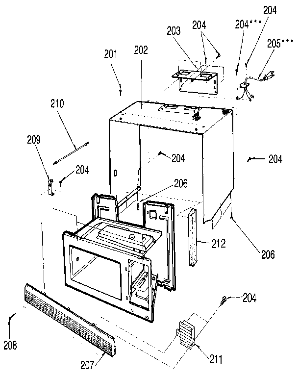 Kenmore 7218915580 cabinet diagram