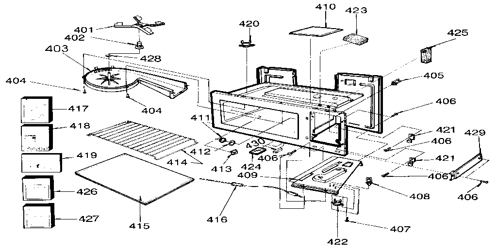 Kenmore 7218915580 cavity diagram