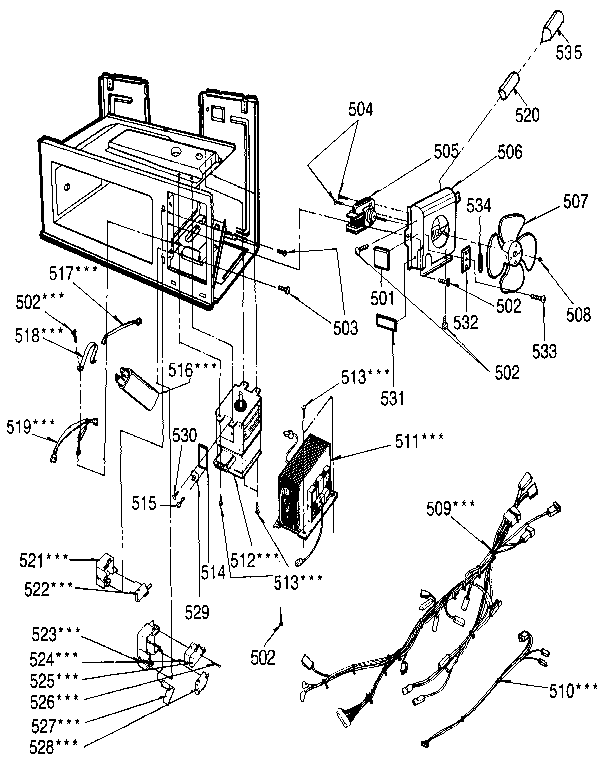Kenmore 7218915580 switch and microwave diagram
