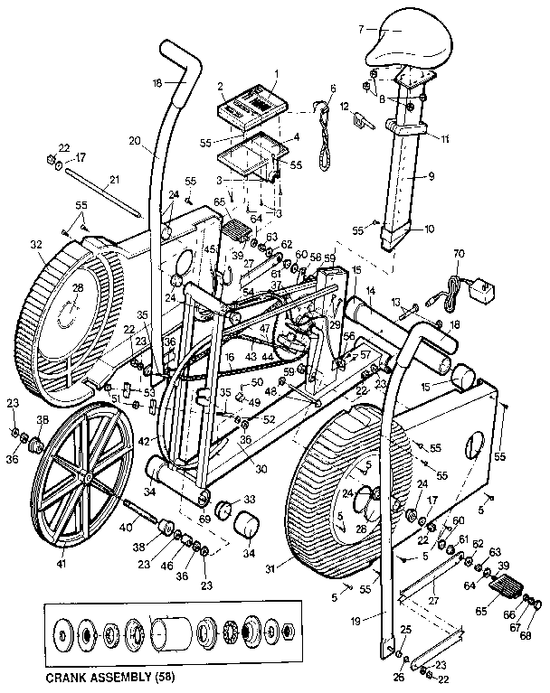 Weslo WL150011 unit parts diagram
