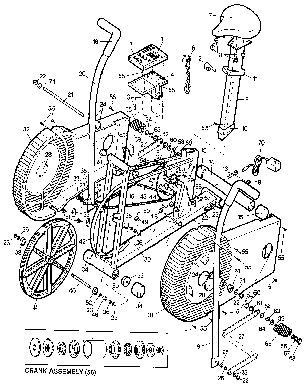 Weslo WL150010 unit parts diagram
