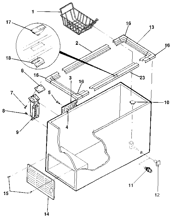 Kenmore 2539103283 cabinet diagram
