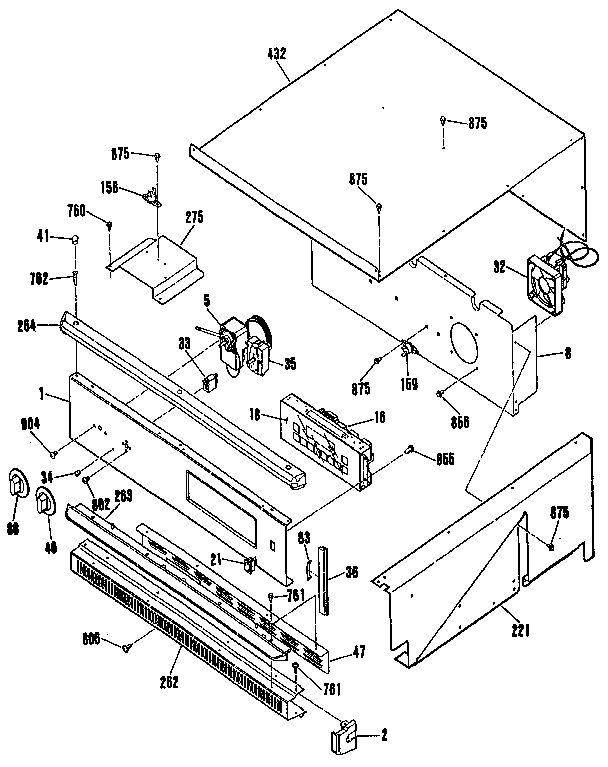 Kenmore 9114832990 control section diagram