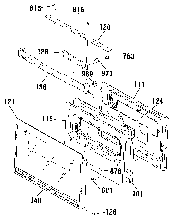 Kenmore 9114832990 lower door section diagram