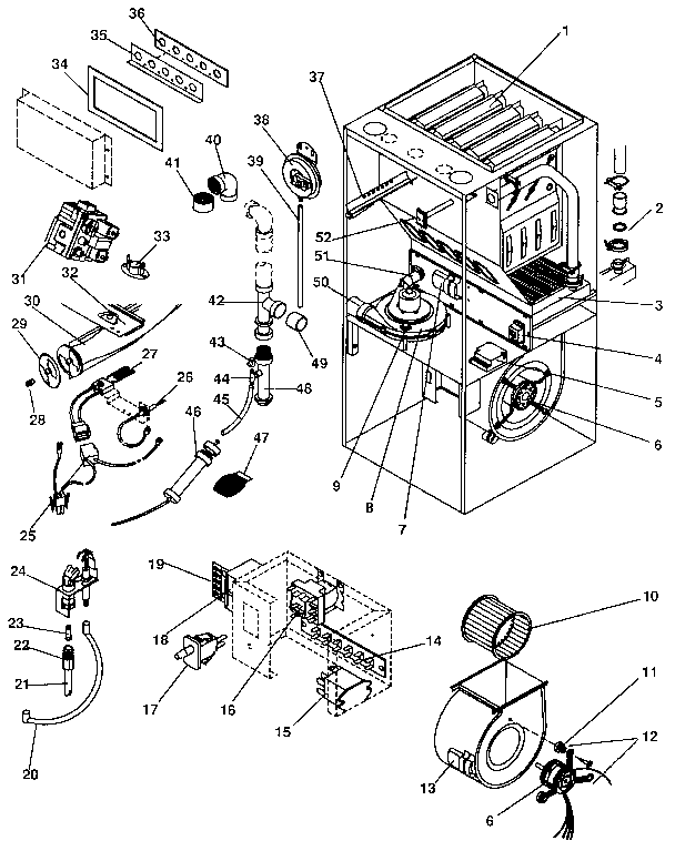 Sears 867779445 functional replacement parts diagram