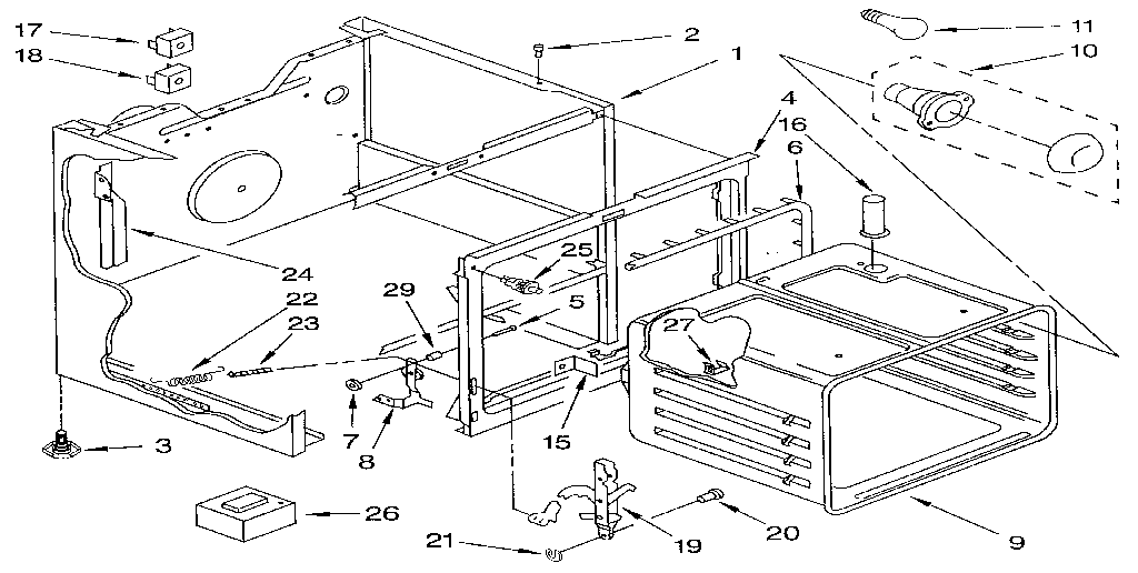 Whirlpool RF365PXXN2 oven diagram