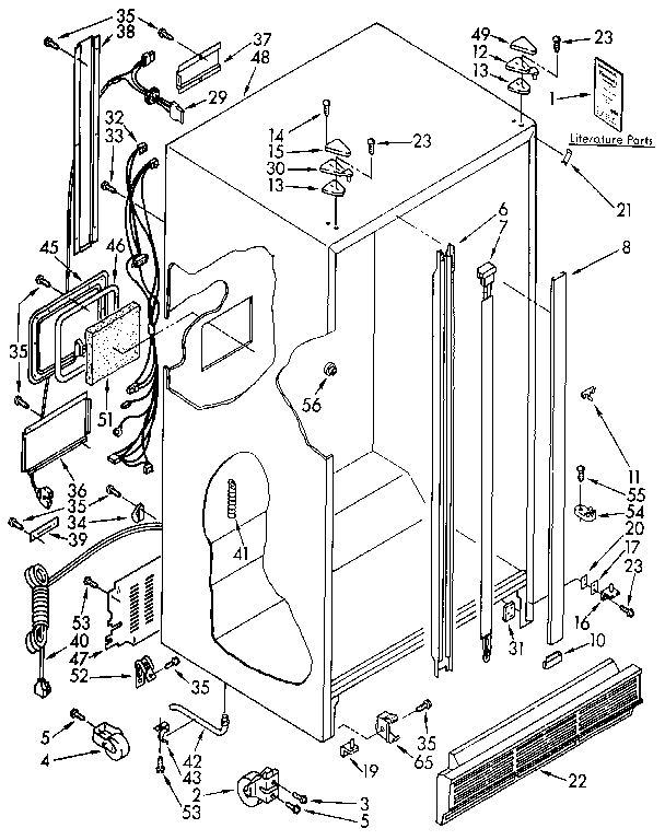 Kenmore 1069515580 cabinet parts diagram