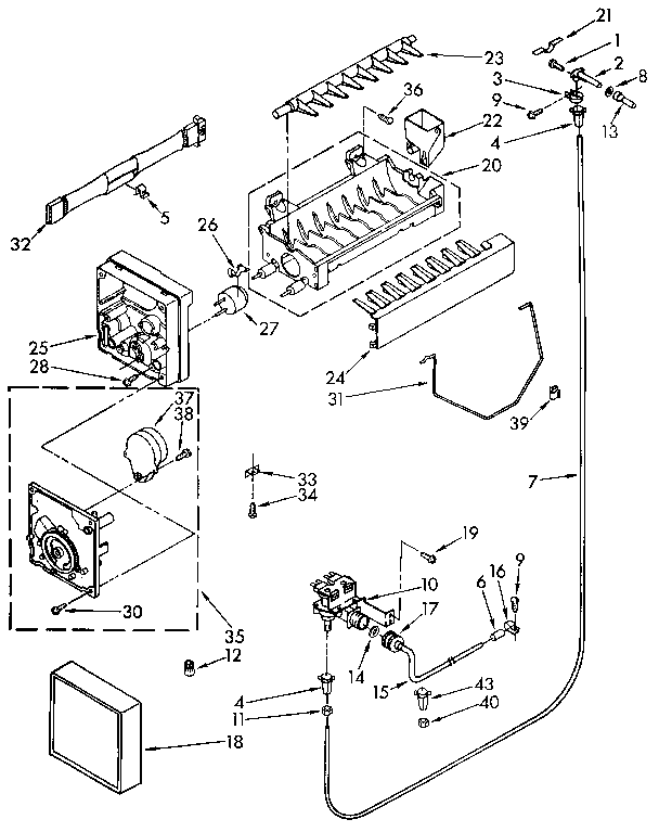 Kenmore 1069515580 icemaker diagram