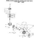 Kenmore 11092284100 brake, clutch, gearcase, motor and pump diagram