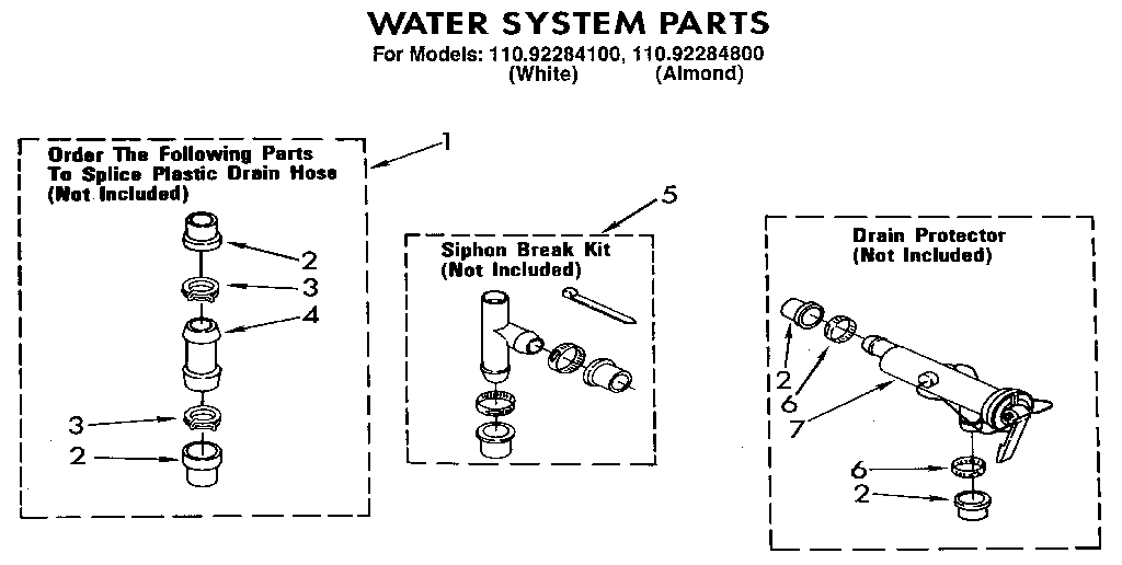 Kenmore 11092284100 water system diagram