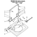 Kenmore 11084419110 washer top and lid diagram
