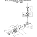 Kenmore 11084419110 brake, clutch, gearcase, motor and pump diagram