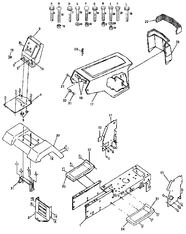 Craftsman 917255522 chassis and enclosures diagram