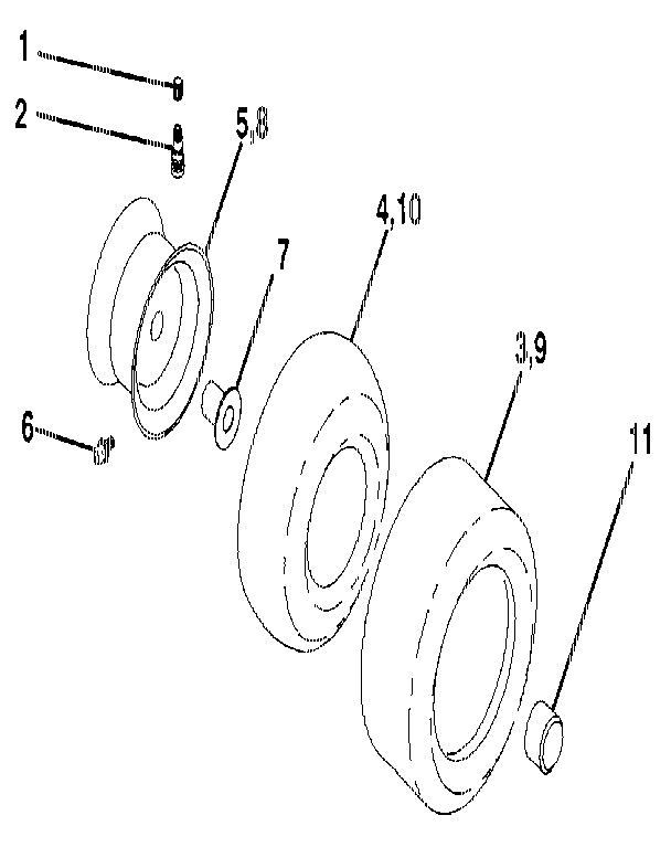 Craftsman 917255522 wheel & tires diagram