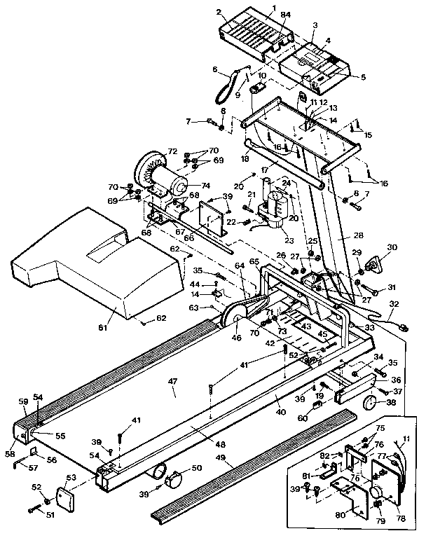 Weslo WL361902 unit parts diagram