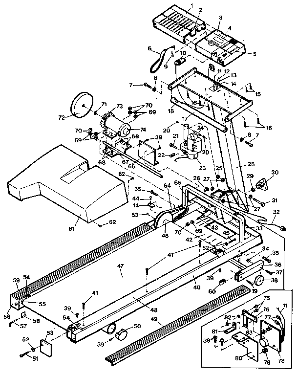 Weslo WL361901 unit parts diagram