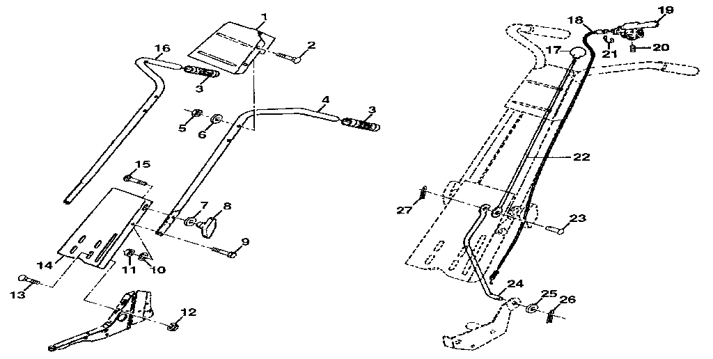 Craftsman 917298850 handle assembly diagram