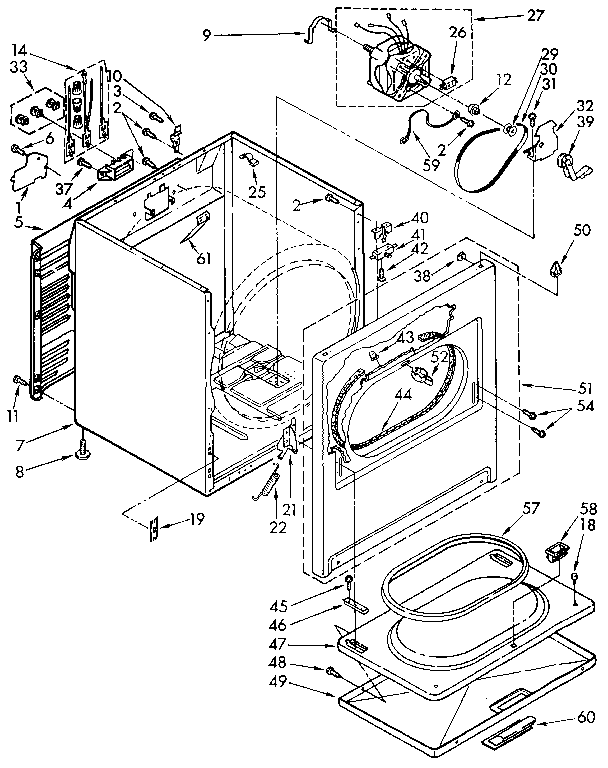 Kenmore 11096274800 cabinet diagram