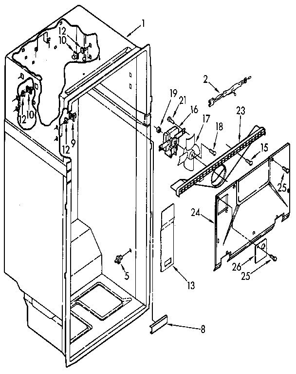 Kenmore 1069710683 liner diagram