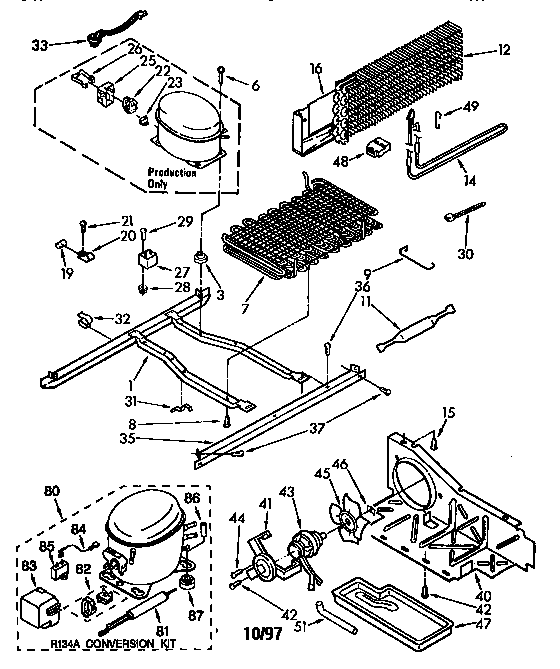 Kenmore 1069710683 unit diagram