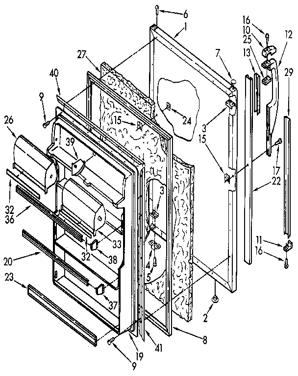 Kenmore 1069710683 refrigerator door diagram