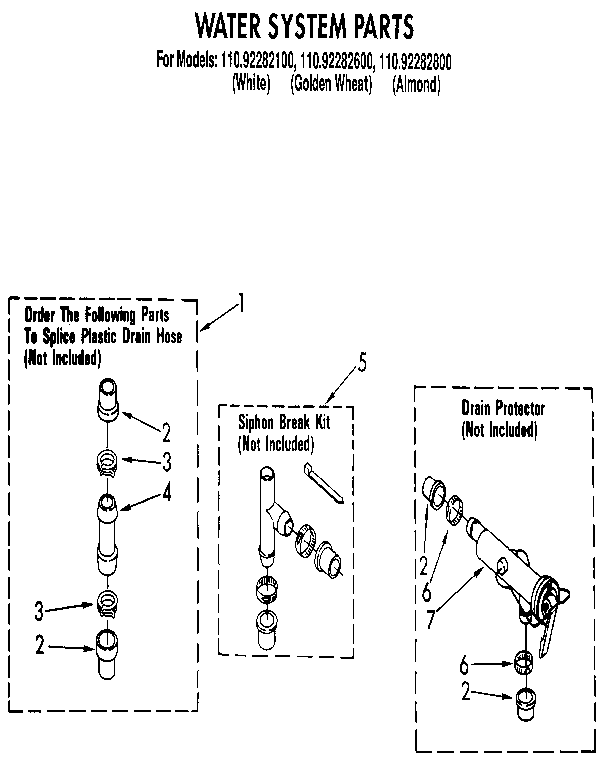 Kenmore 11092282800 water system diagram