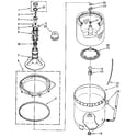 Kenmore 11092274100 agitator, basket and tub diagram
