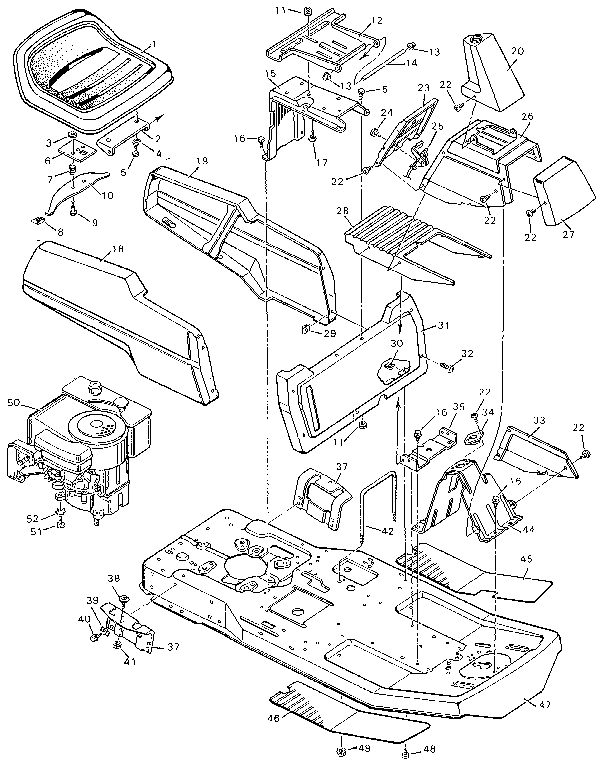 Craftsman 502255011 body chassis diagram