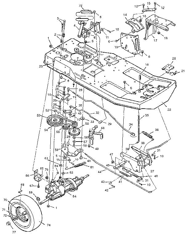 Craftsman 502255011 drive system diagram