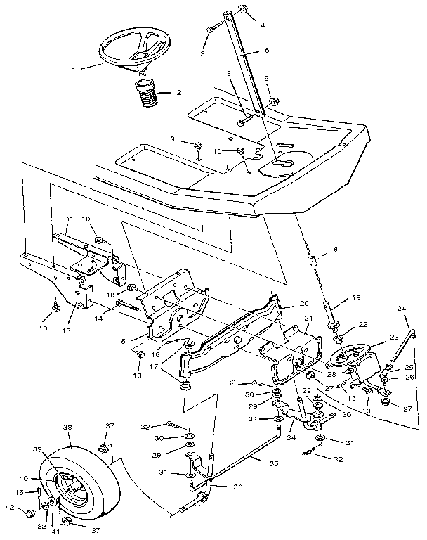 Craftsman 502255011 steering system diagram