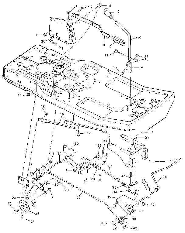 Craftsman 502255011 mower housing suspension diagram