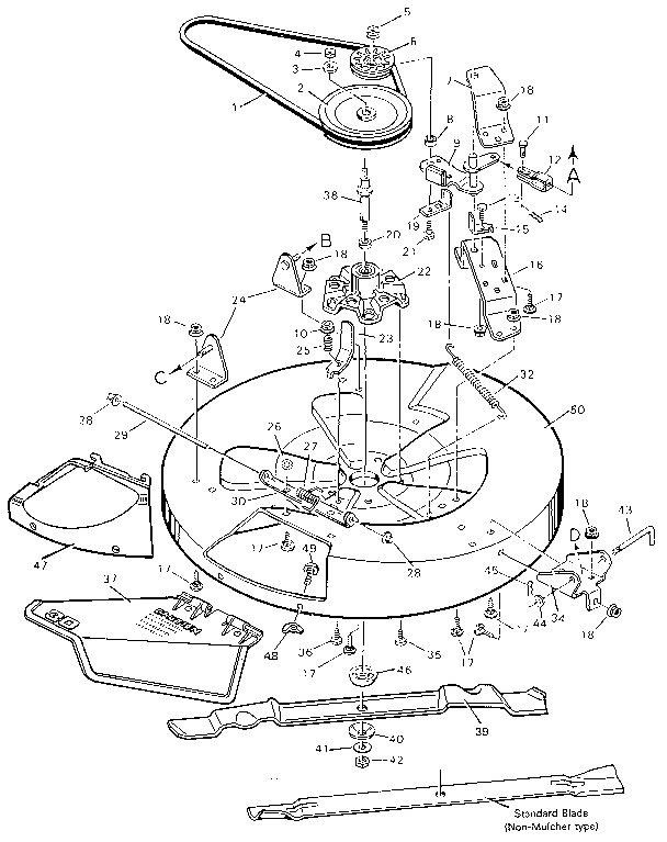 Craftsman 502255011 mower housing diagram