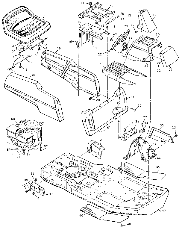 Craftsman 502254113 body chassis diagram