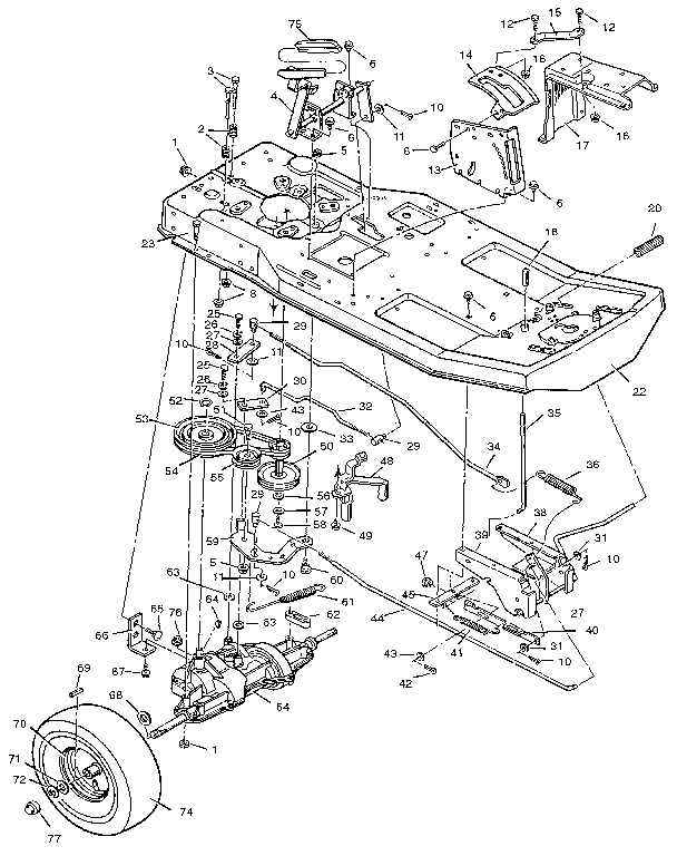 Craftsman 502254113 drive system diagram