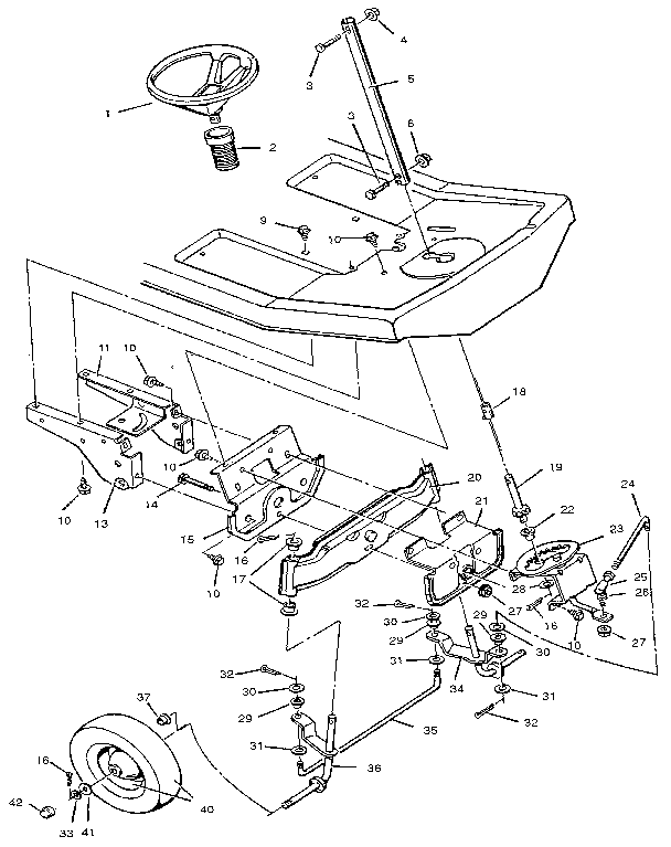 Craftsman 502254113 steering system diagram
