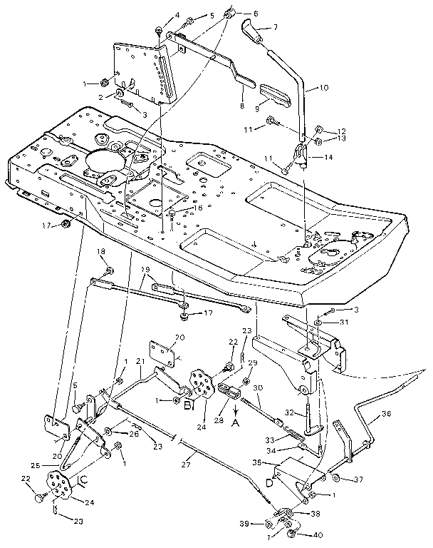 Craftsman 502254113 mower housing suspension diagram
