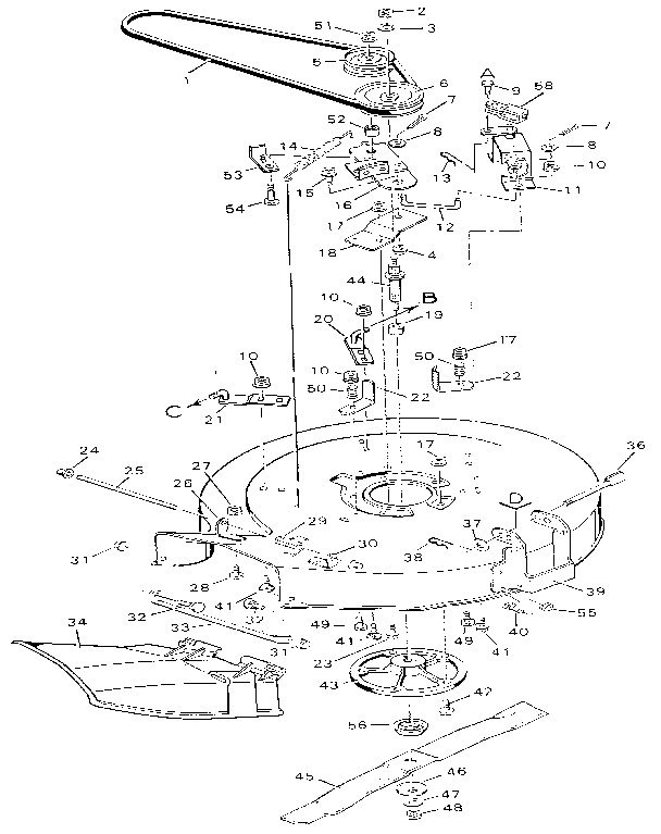 Craftsman 502254113 mower housing diagram