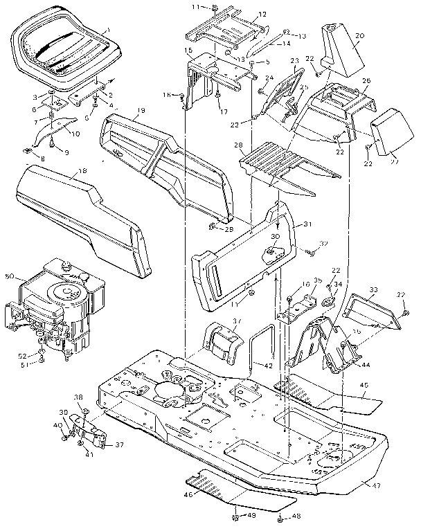 Craftsman 502255060 body chassis diagram