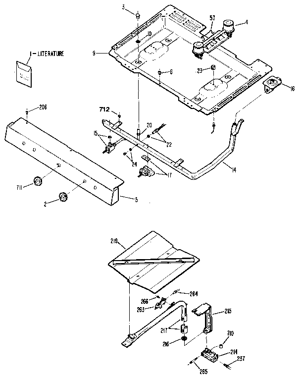Kenmore 3626101191 burner section diagram
