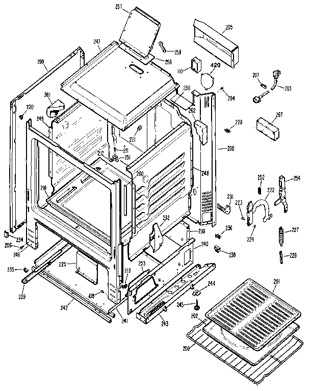 Kenmore 3626121891 cabinet diagram