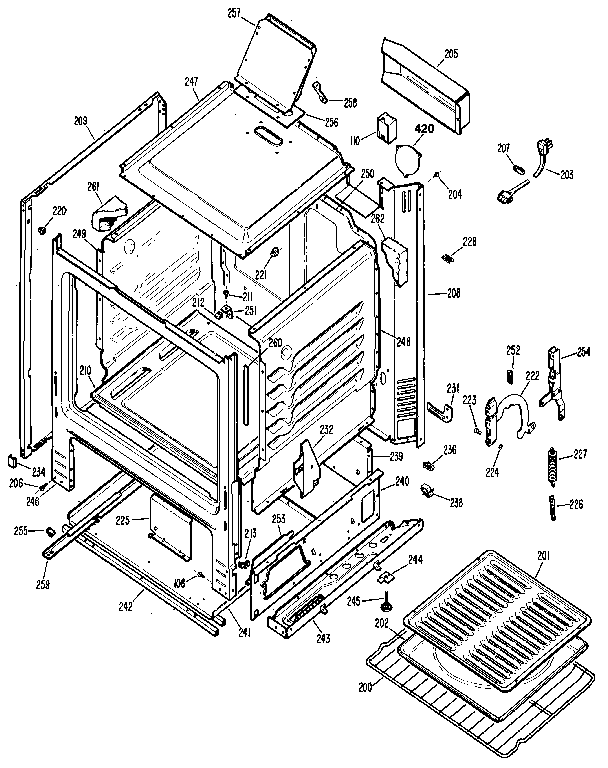 Kenmore 3626111191 cabinet diagram