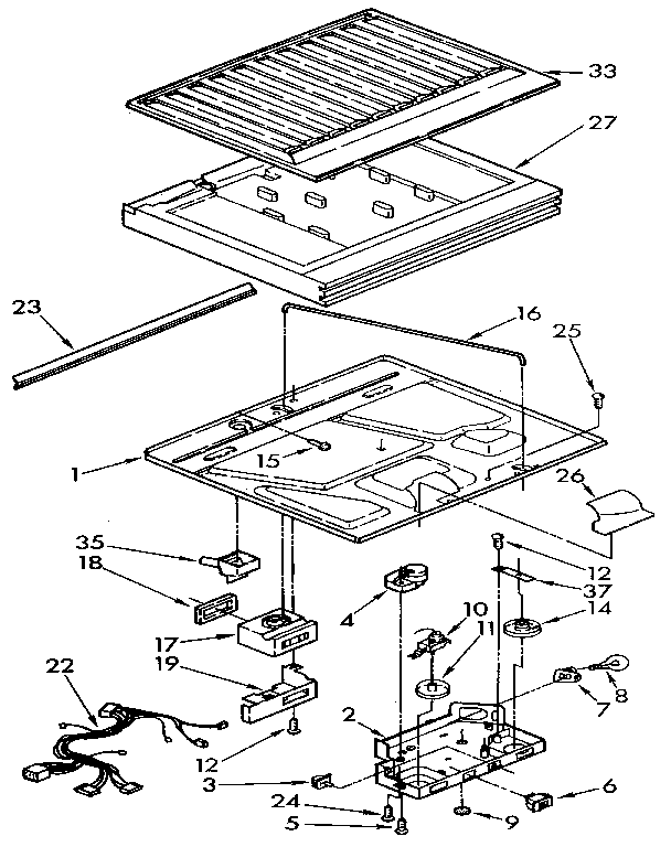 Kenmore 1069610613 compartment separator diagram