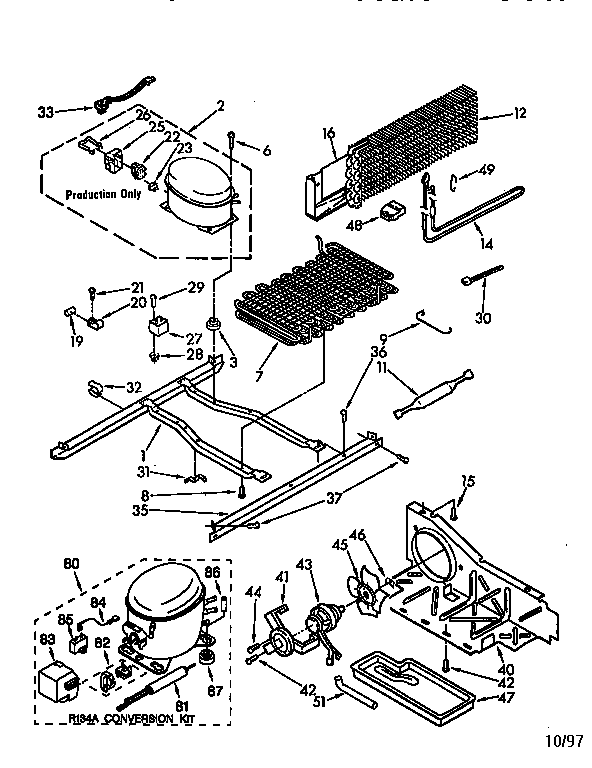 Kenmore 1069610613 unit diagram