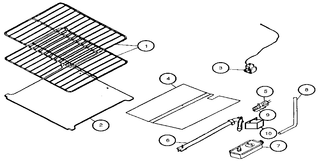 Caloric RLS363U oven burner section diagram