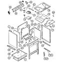 Caloric RSS358ULGCO cabinet assembly diagram