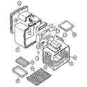 Caloric RSS358ULGCO oven assembly diagram