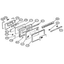 Caloric RSS358ULGCO oven door assembly diagram