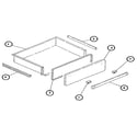 Caloric RSS358ULGCO storage drawer assembly diagram