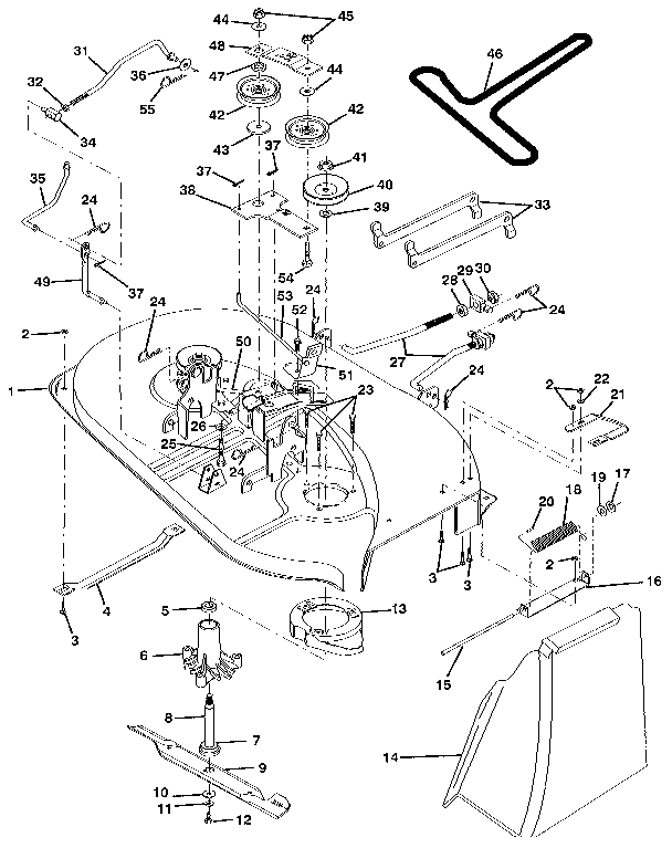 Craftsman 917256850 mower deck diagram